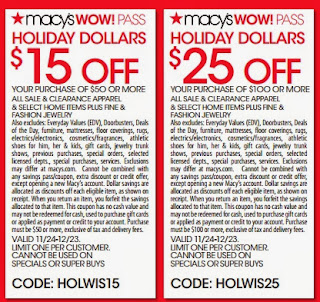 Macys wow pass black friday Go through the various ads on Black Friday selecting the items you want — and when you view your list – it is all organized and categorized by store and department. This could be a real time saver when you set out on your shopping trip. Macy’s is also offering two WOW passes. WOW Pass – $10 Off Any Purchase of $25 or More – $